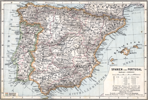 Spain historical map