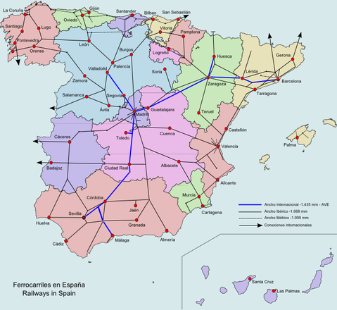 Spain railway network