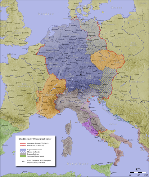 The Holy Roman Empire around 1000