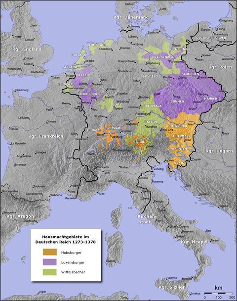 El Sacro Imperio Romano Germánico entre 1273-1378