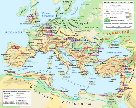 The Roman Empire in 125