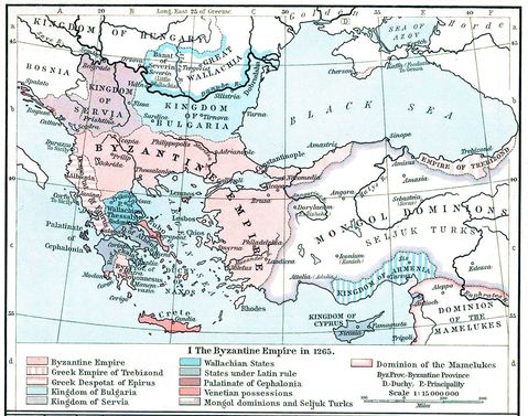 The Byzantine Empire or Eastern Roman Empire 1265