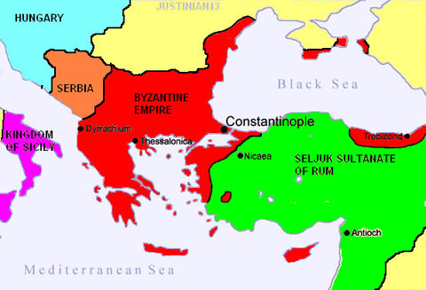 The Byzantine Empire in 1095