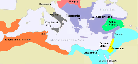 The Byzantine Empire in 1180