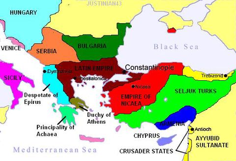 Partition of the Byzantine Empire c. 1204