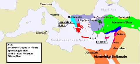 El Imperio Bizantino c. 1263