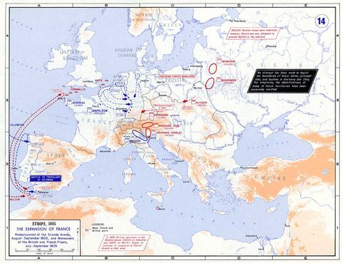 Europe strategic situation in 1805