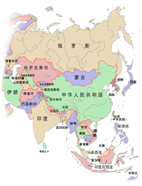 Mapa Político de Asia