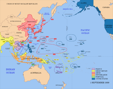 Imperial Powers of the Pacific in 1939