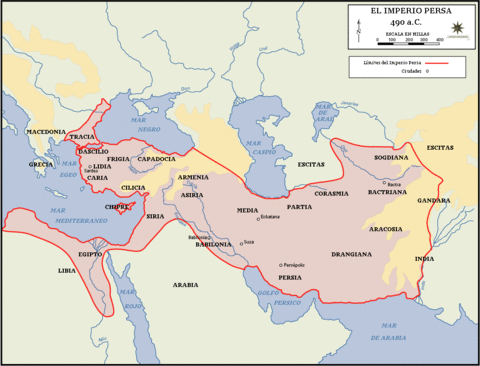 The Achaemenid Empire or Persian Empire 490 BC