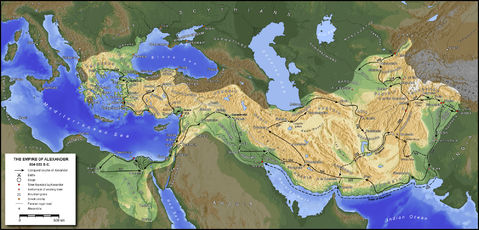 The Macedonian empire of Alexander the Great 323 BC