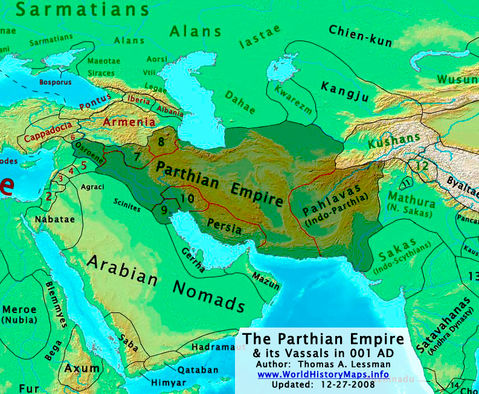 The Arsacid or Parthian Empire 1 AD