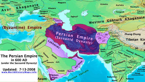 The Persian Sassanid Empire in 600