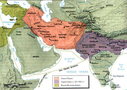 Rutas comerciales del Imperio Persa Sasánida