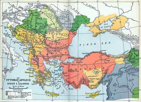 El avance otomano en Europa y Asia Menor 1451-1566