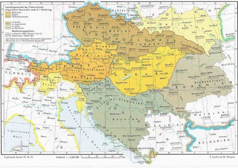 Successor states of the Austro-Hungarian Empire 1918 | Gifex