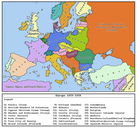 Interwar Europe between 1929 and 1939