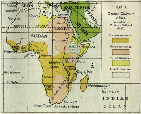 German Claims in Africa 1917