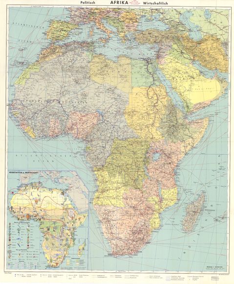 Economic and political map of Africa