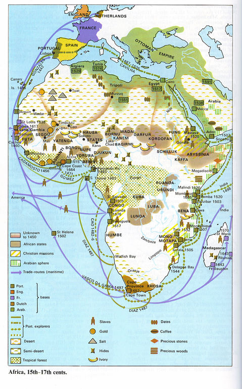 África entre los siglos XV y XVII