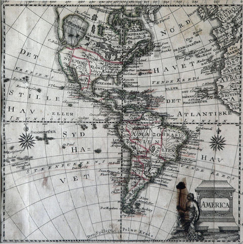 Mapa de América circa 1770