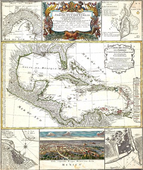 América Central y el Caribe c. 1800