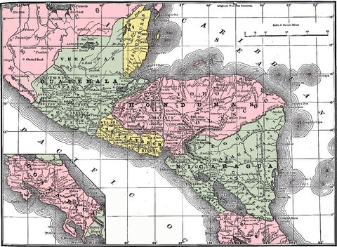 América Central en 1892