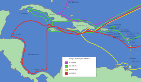 Voyages of Christoper Columbus 1492-1504