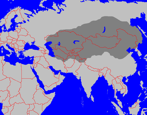 Genghis khan empire at his death 1227