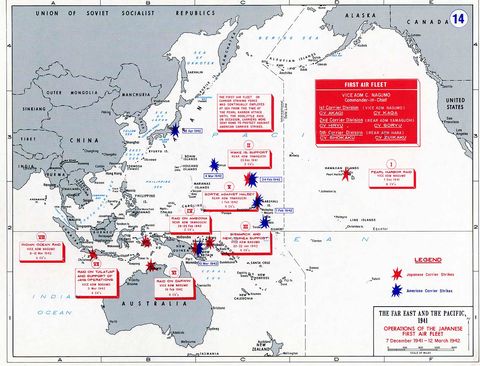 Japanese aircraft carriers operations 1941-42