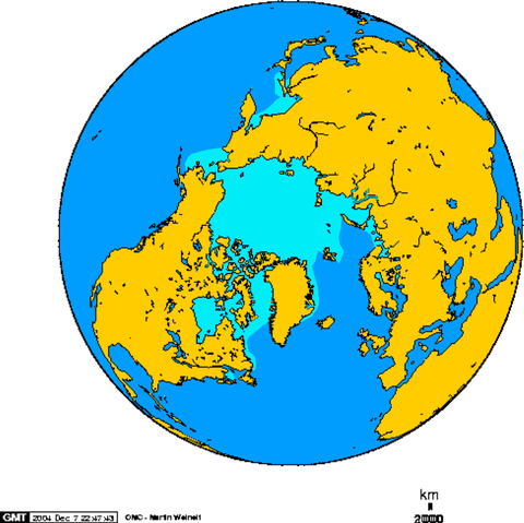 Arctic ice-pack in February 1978-2002