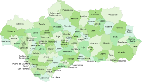 Partidos judiciales de Andalucía 2008