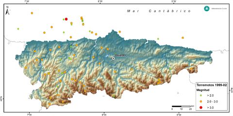 Asturias Seismicity Map