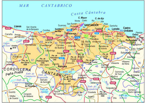 Cantabria Road Map