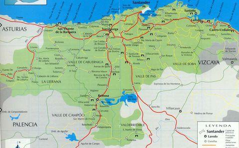 Cantabria Road Map