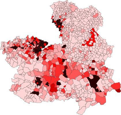 Castile-La Mancha population 2008