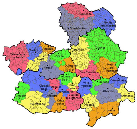 Castilla-La Mancha judicial districts