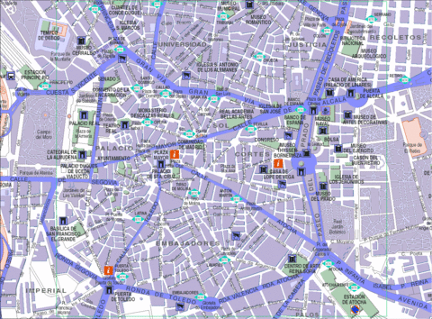 Madrid center map