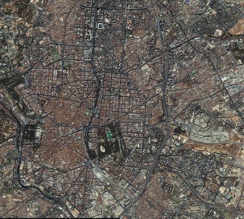 Mapa satelital de Madrid