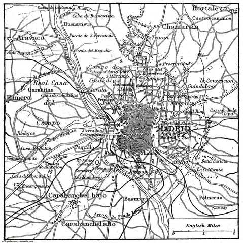 Map of Madrid 1906