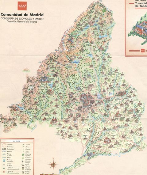 Community of Madrid touristic map