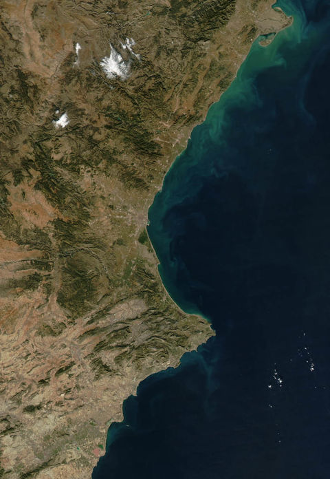 Valencian Community satellite map