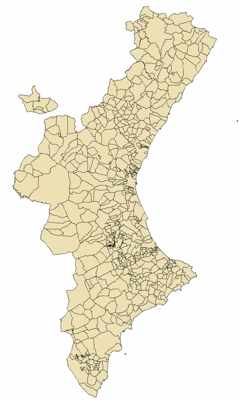 Municipalities of Valencian Community 2003