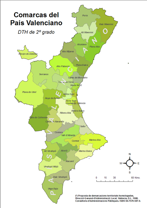 Comarcas de la Comunidad Valenciana