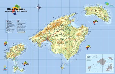 Mapa de las Islas Baleares