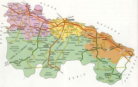 mapa carreteras la rioja Mapa de carreteras de La Rioja | Gifex