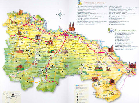 La Rioja tourist map