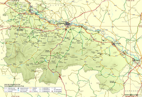 mapa carreteras rioja alavesa La Rioja road map | Gifex