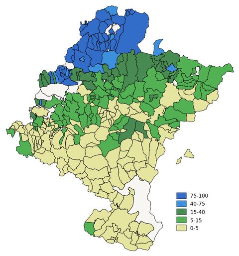 Basque language in Navarre 2001