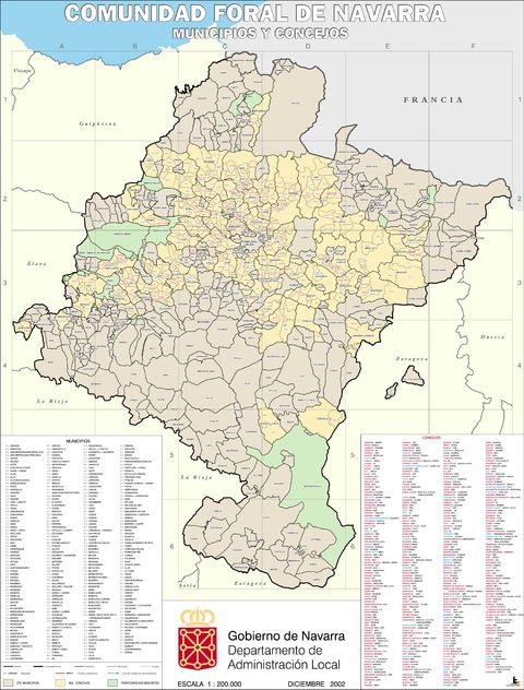 Municipalities in Navarre 2002